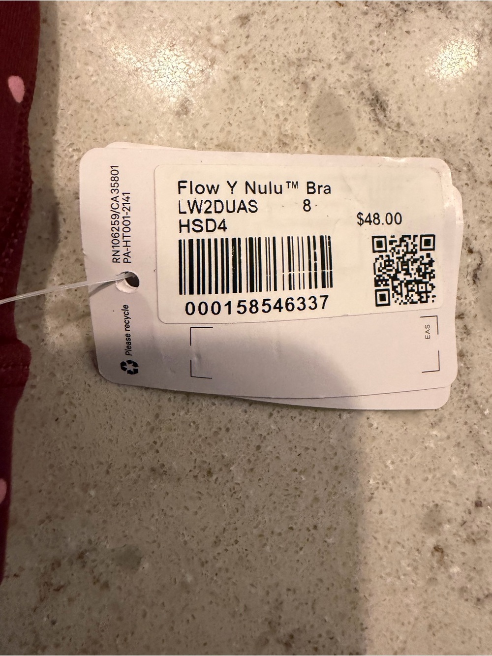 lululemon athletica Valentines collection flow Y Nulu Bra 8 NWT - Picture 3 of 4